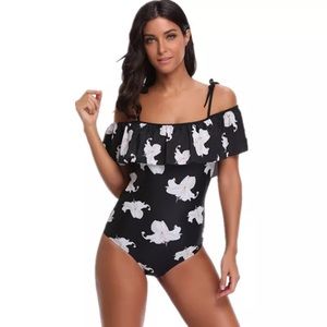 Acappella leaves print swimsuit